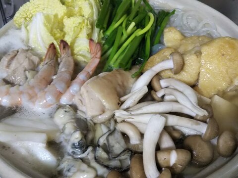 魚介だしで具だくさん寄せ鍋 レシピ 作り方 By ミニー7015 楽天レシピ